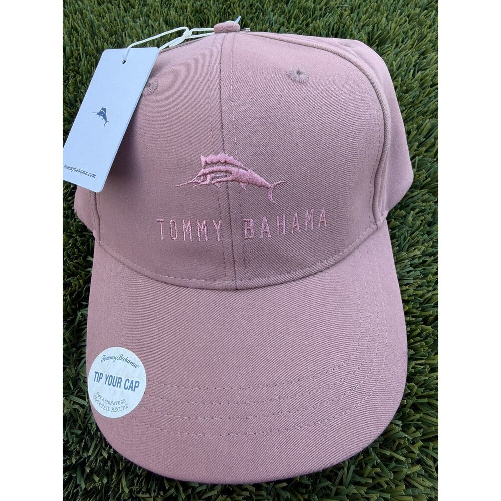 New Tommy Bahama Margarita Baseball TipYourCap Marlin Logo Adjustable Dusty Rose